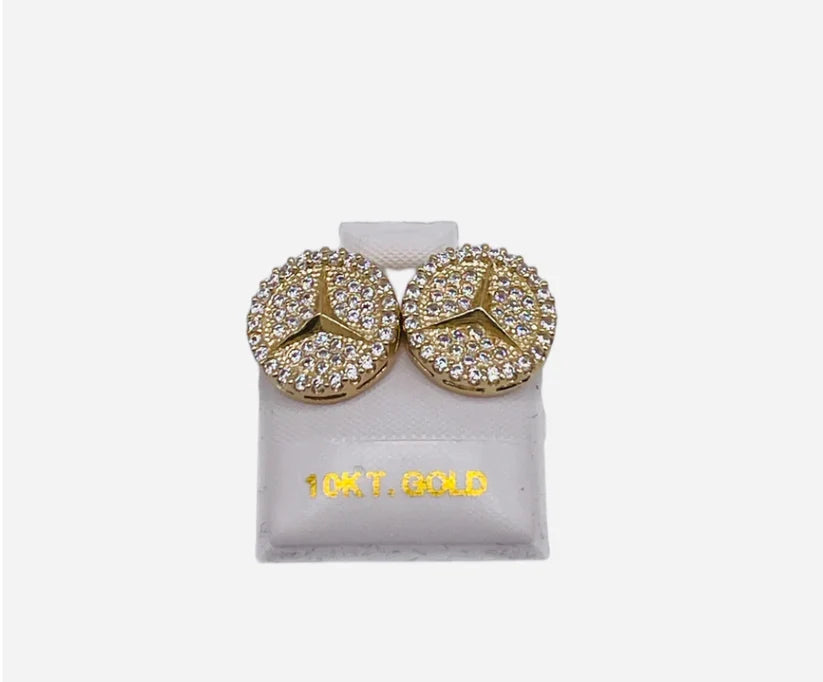 10k Moissanite Mercedes Earrings