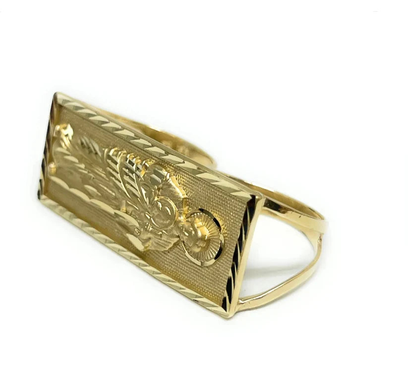 14k Saint Jude Double Finger Ring