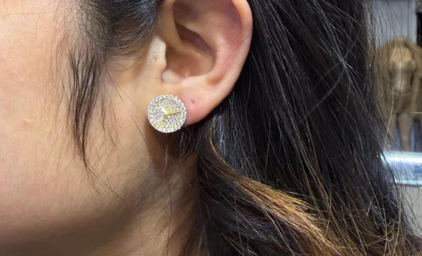 10k Moissanite Mercedes Earrings