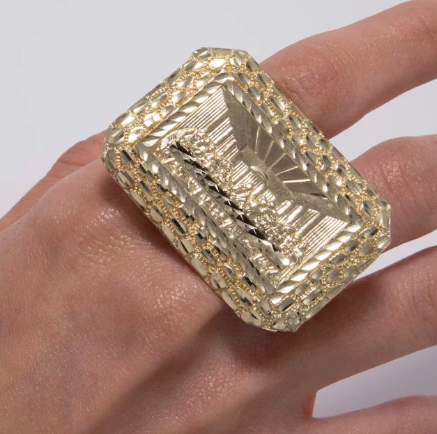 18k Last Supper Double Finger Ring