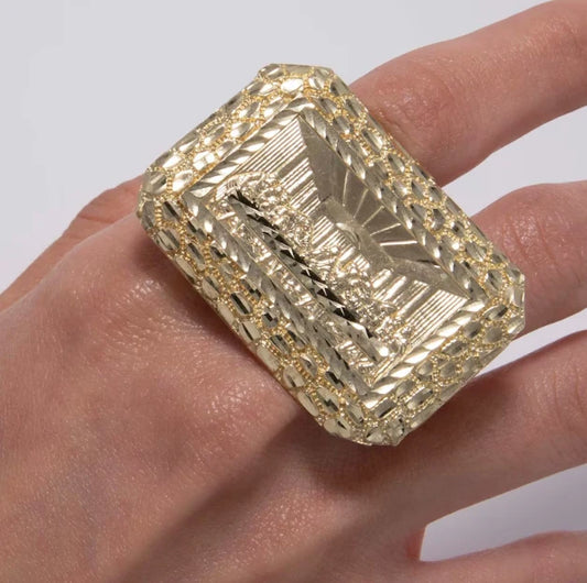 18k Last Supper Double Finger Ring
