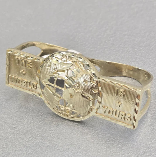 14k The World Is Yours Ring